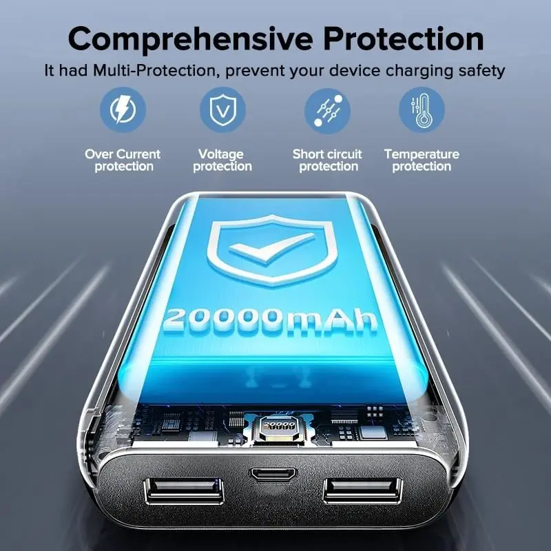 VD Power Battery Multi Port Power Bank 20000mAh